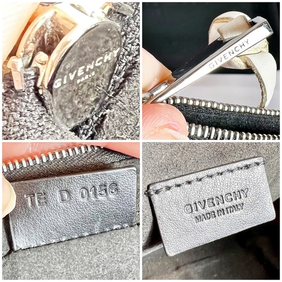 Givenchy Couture Large Rare Red, White & Navy Stitched Logo Pouch/Clutch - Picture 9 of 9